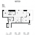 Wohlsein by Jameson Development Corp 2 Bedroom D1 Floor Plan