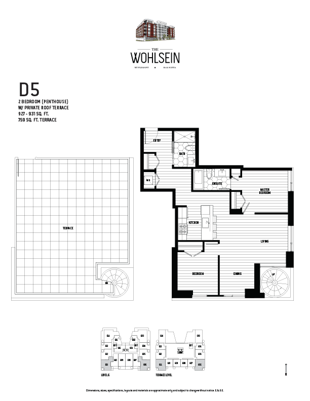 Wohlsein by Jameson Development Corp 2 Bedroom (Penthouse) D5 Floor Plan