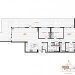 Livingstone House by Intercorp Projects Ltd. Floor Plan 601 3 Bedroom+Flex
