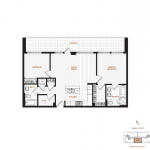 Livingstone House by Intercorp Projects Ltd. Floor Plan 605 2 Bedroom+Den/Flex