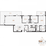 Livingstone House by Intercorp Projects Ltd. Floor Plan 701 3 Bedroom+Flex
