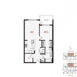 Livingstone House by Intercorp Projects Ltd. Floor Plan B2 1 Bedroom+Flex