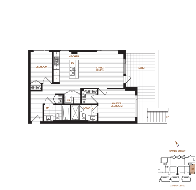 Livingstone House by Intercorp Projects Ltd. Floor Plan C1-108  2 Bedroom